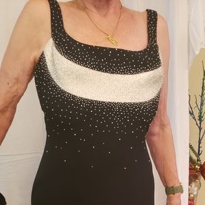 Daymor Couture black and white evening gown with jacket sz 10